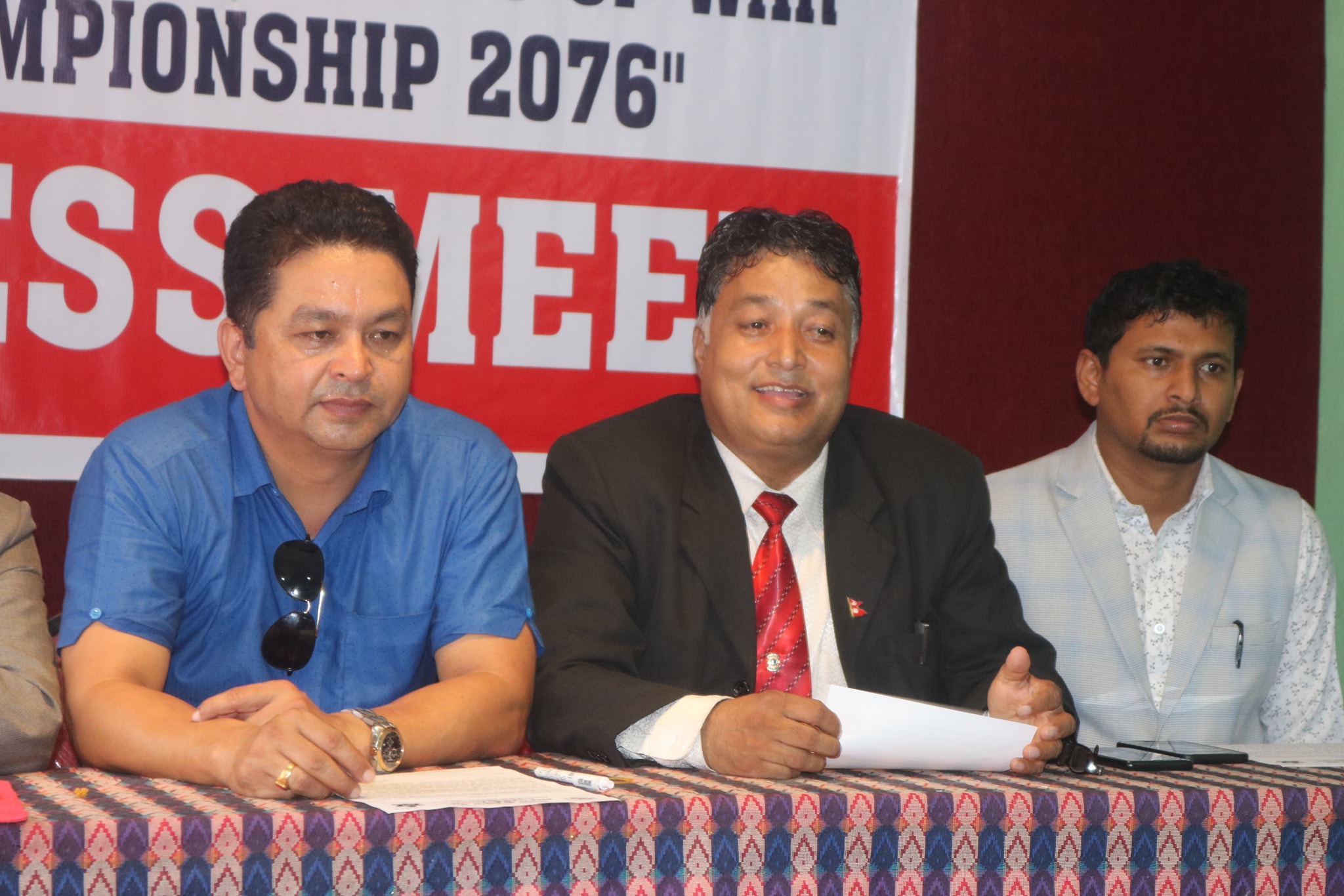 2076-05-30 (16 Sept 2019) Press Meet on First National Tug of War Championship 2076