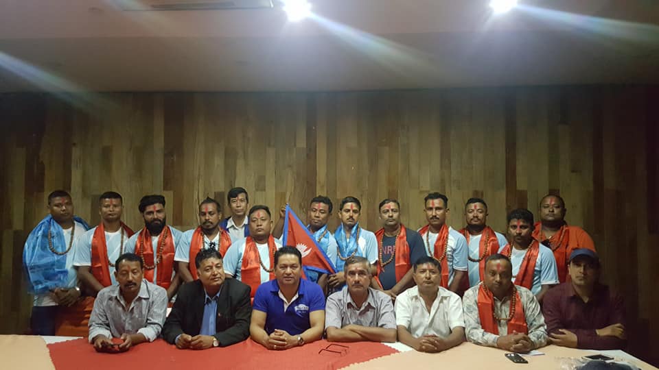 2076-05-26 १४ अाैं एसियाली डाेरीतान प्रतियाेगितामा भाग लिन जाने नेपालका खेलाडीहरूलाइ नेपाल डाेरीतान संघले गर्याे बिदाइ